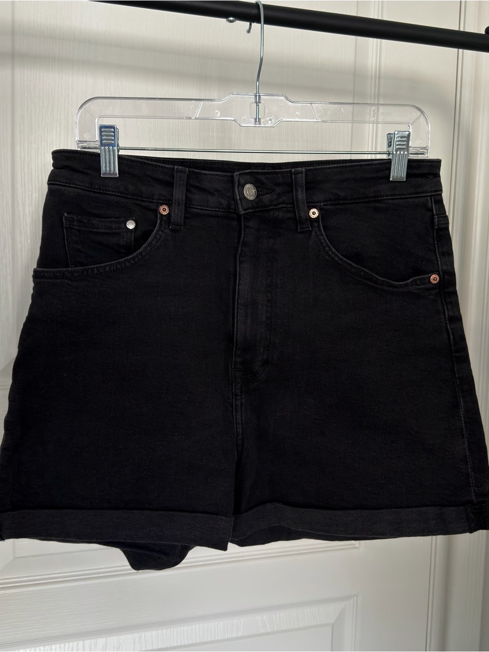 H&M Mom Jean High-Rise Denim Shorts